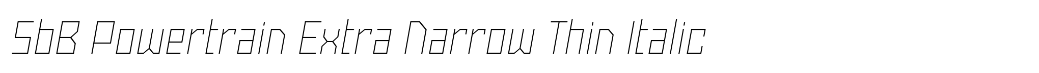 SbB Powertrain Extra Narrow Thin Italic image